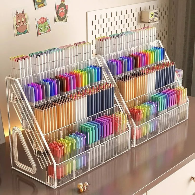 Large Capacity Acrylic Watercolor Pencil Storage Rack