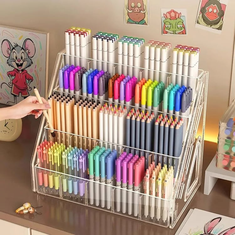 Large Capacity Acrylic Watercolor Pencil Storage Rack