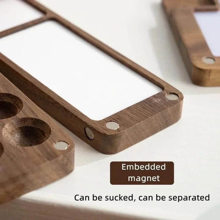 Portable Wooden Watercolor Paint Box Magnetic Travel Palette