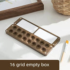 Portable Wooden Watercolor Paint Box Magnetic Travel Palette