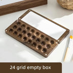 Portable Wooden Watercolor Paint Box Magnetic Travel Palette