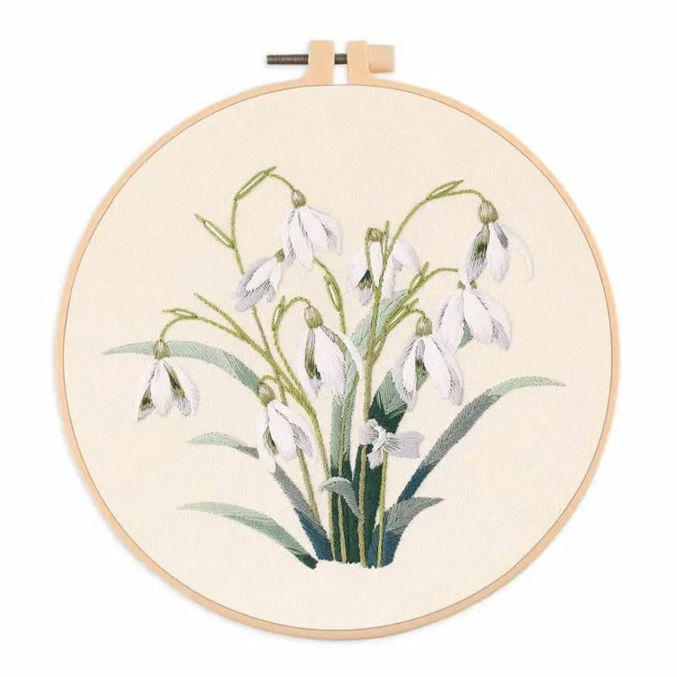 Embroidery Kit for Beginners Fabric Cross Stitch Kits for Adults DIY Embroidery Starter Kit with Flower Patterns