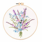 Embroidery Kit for Beginners Fabric Cross Stitch Kits for Adults DIY Embroidery Starter Kit with Flower Patterns