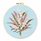 Embroidery Kit for Beginners Fabric Cross Stitch Kits for Adults DIY Embroidery Starter Kit with Flower Patterns