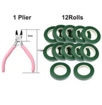 Green Floral Tape and DIY Flower Wrapping Tool Kit