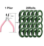 Green Floral Tape and DIY Flower Wrapping Tool Kit