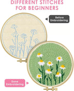 DIY Punch Needle Kit for Beginners Animal Embroidery Starter Craft Set with Hoop