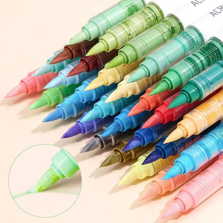 Acrylic Liquid Marker Pens Set 9 Colors for Drawing Painting Graffiti Art