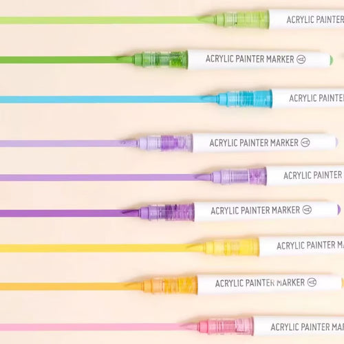 Acrylic Liquid Marker Pens Set 9 Colors for Drawing Painting Graffiti Art