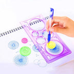 Multifunctional Geometry Ruler & Drawing Template - Geometric Stencil Puzzle Tool for Students and Artists