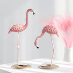 Pink Resin Flamingo Desktop Sculpture & Art Ornament