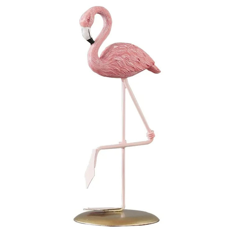 Pink Resin Flamingo Desktop Sculpture & Art Ornament