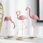 Pink Resin Flamingo Desktop Sculpture & Art Ornament