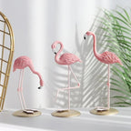 Pink Resin Flamingo Desktop Sculpture & Art Ornament