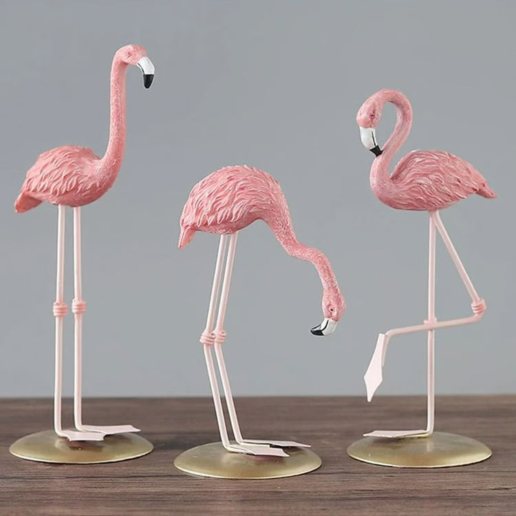 Pink Resin Flamingo Desktop Sculpture & Art Ornament