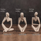 Minimalist Human Contemplation Sculpture – Modern Abstract Resin Art Decor