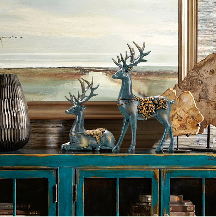 Modern Resin Deer Head Statue for Nordic Home Decor and Art Lovers